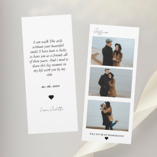 Bridesmaid Proposal Photo Strip Photo Booth Save  The Date