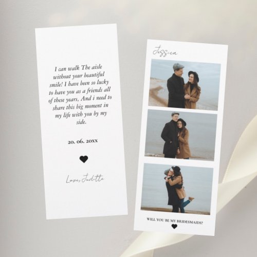 Bridesmaid Proposal Photo Strip Photo Booth Save  The Date