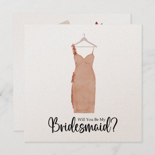 Bridesmaid Proposal Watercolor Dress