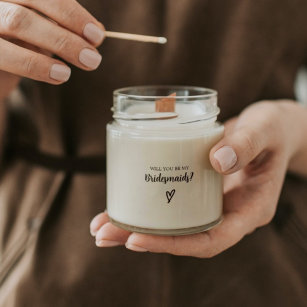 Bridesmaid Proposal, Will you me my Bridesmaid,  Scented Candle