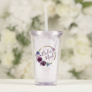 https://rlv.zcache.com/bridesmaid_purple_floral_wreath_boho_hoop_wedding_acrylic_tumbler-r_74o2zw_307.jpg