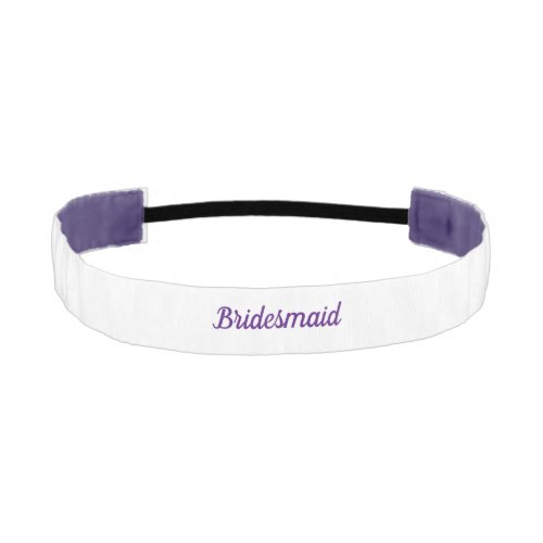 Bridesmaid Purple White Elegant Cute Wedding Favor Athletic Headband