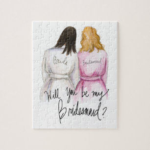 Bridesmaid? Puzzle Dk Br Bride Dk Bl Waves Maid