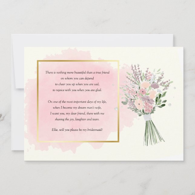 Bridesmaid Request Card (Front)