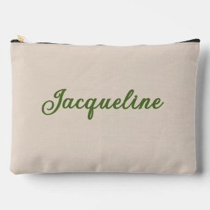 Bridesmaid Retro Green + Beige Diamond Checker Accessory Pouch