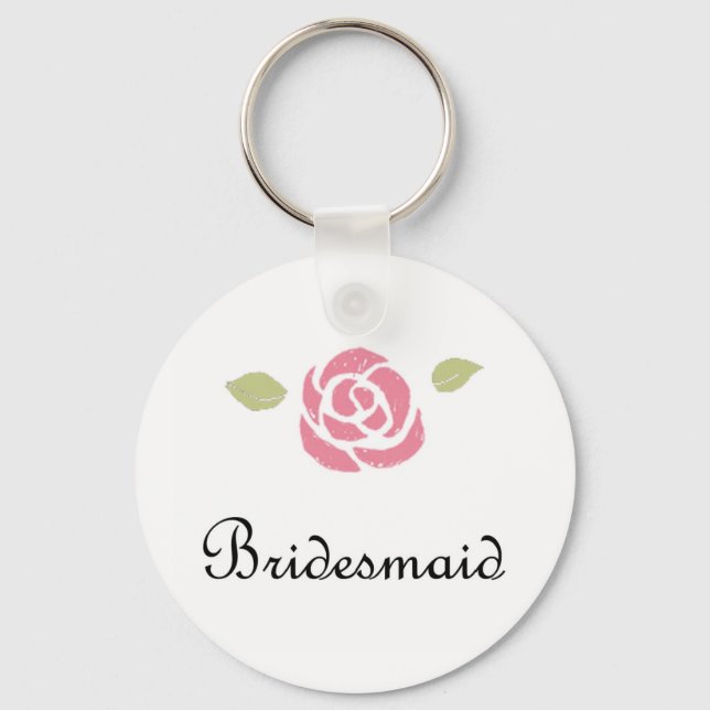 Bridesmaid Rose Keychain (Front)