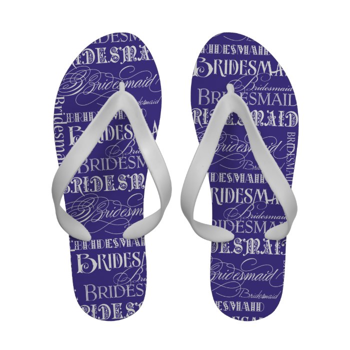 Bridesmaid Sandal Modern Pattern Chic Wedding Fun Flip Flops