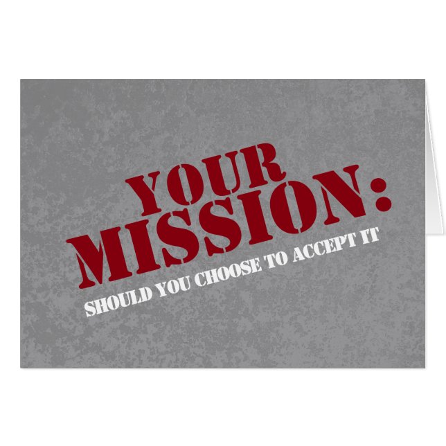 Bridesmaid Secret Spy Mission Adventure Cards (Front Horizontal)