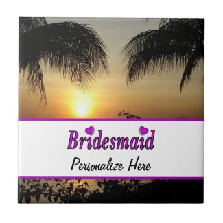 Bridesmaid Personalized Wedding Tiles