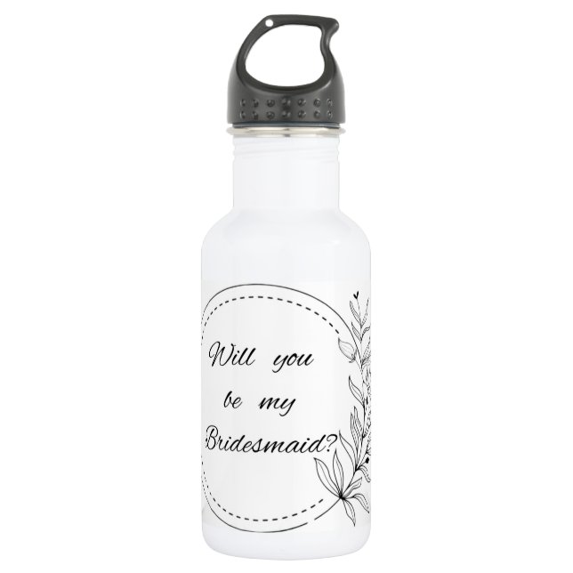 Bridesmaid stainless steel water bottle (Front)