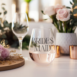 Bridesmaid Stemless Wine Glass