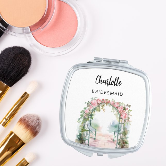 Bridesmaid summer garden wedding compact mirror (Creator Uploaded)