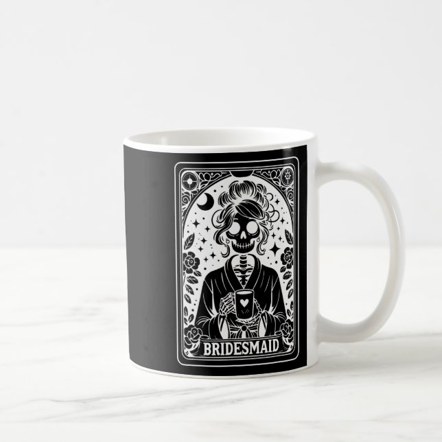 Bridesmaid Tarot Card Bride Coven Gothic Bachelore Coffee Mug (Right)