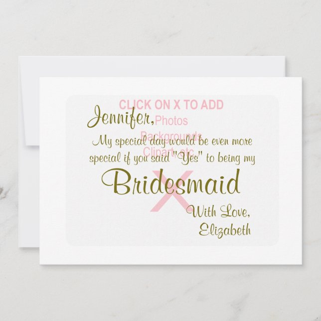 Bridesmaid | Template (Front)