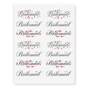 Bridesmaid Temporary Tattoos – Elegant Floral