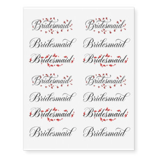 Bridesmaid Temporary Tattoos – Elegant Floral
