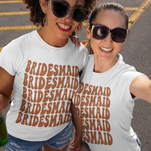 Bridesmaid Terracotta Custom Matching Bridal Party T-Shirt