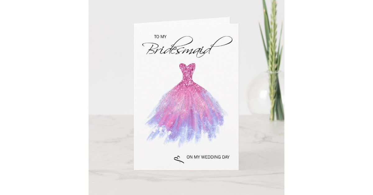 Bridesmaid Thank You Card | Zazzle