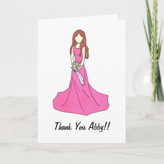 Bridesmaid Thank you Card 2 | Zazzle.com