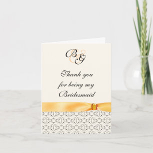 Bridesmaid Thank You Card Topaz Wedding Set
