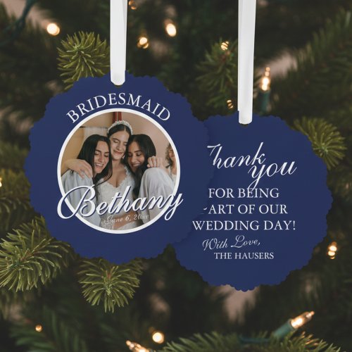 Bridesmaid Thank You Keepsake Wedding