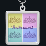 Bridesmaid/Tiara Silver Plated Necklace<br><div class="desc">Bridesmaid necklace</div>