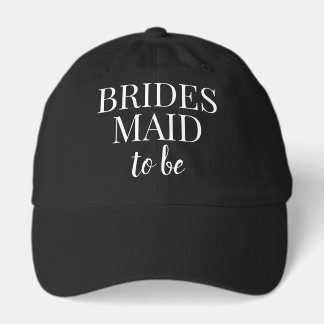 Bridesmaid To Be Black & White Hat