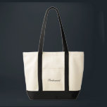 Bridesmaid Tote<br><div class="desc">Tote bag shown in natural/black with text; Bridesmaid. Customize this item or buy as is.</div>