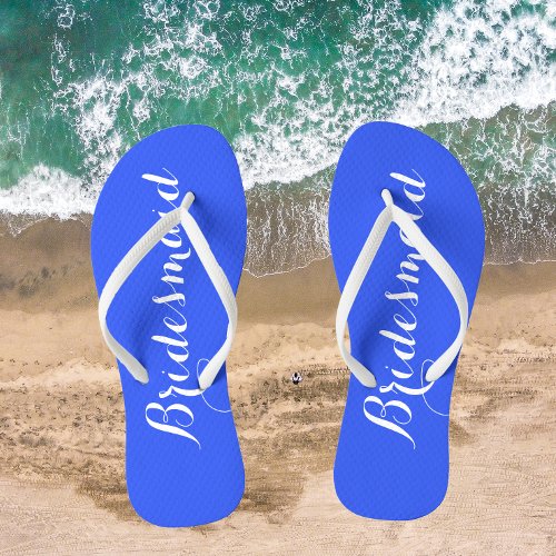 Bridesmaid Trendy Royal Blue Color Flip Flops