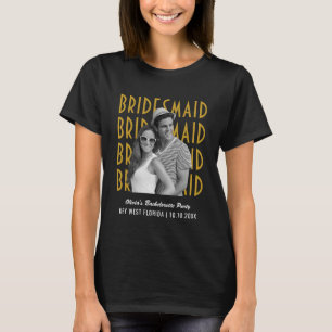 Bridesmaid Vintage Photo Custom Bachelorette Party T-Shirt