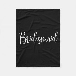 Bridesmaid Wedding Bachelorette Bridal Shower Fleece Blanket