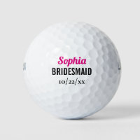 Bridesmaid Wedding Favor Bachelorette Party Golf Balls