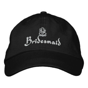 Bridesmaid Wedding I Black Embroidered Baseball Hat