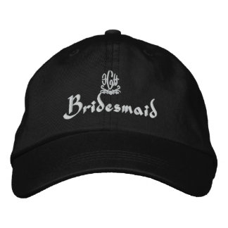 Bridesmaid Wedding I Black Embroidered Baseball Hat