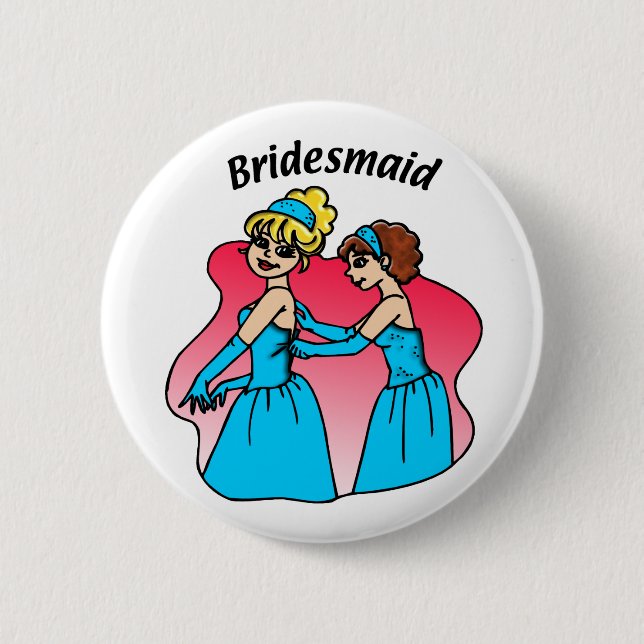 Bridesmaid Wedding ID Button (Front)