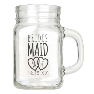 Bridesmaid Wedding Mason Jar