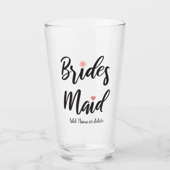 Bridesmaid Wedding Monogram Glass by HasCreations at Zazzle