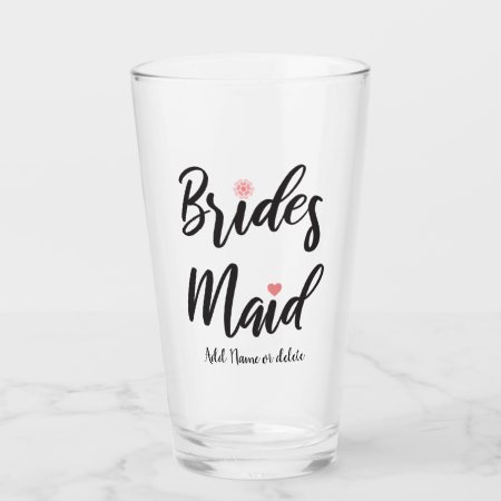 Bridesmaid Wedding Monogram Glass