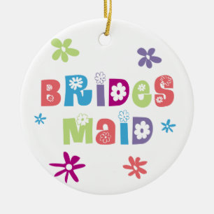 Bridesmaid Wedding Party Ceramic Ornament