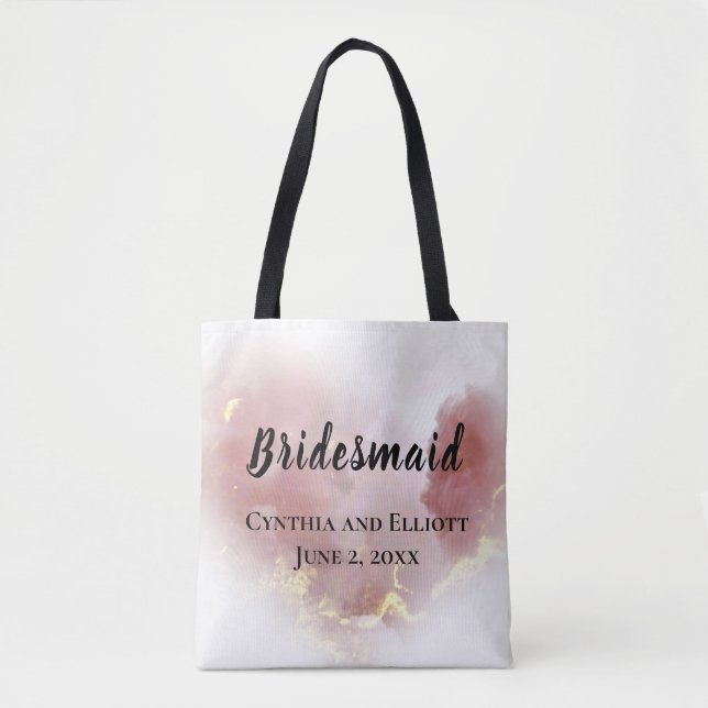 Bridesmaid Wedding Party Favor Tote Bag (Front)
