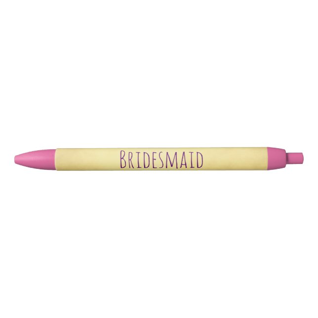 Bridesmaid Wedding Remembrance Pen (Front)