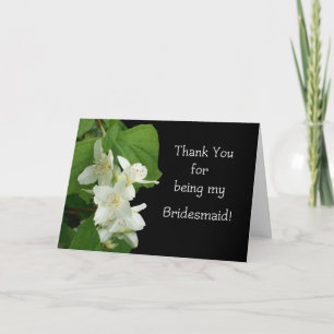 Bridesmaid Wedding Thank You Card