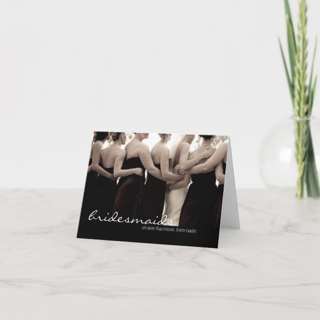 Bridesmaid Wedding Thank You Card (Front)