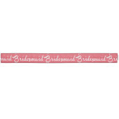 Bridesmaid White On Red Hair Tie (Unwrapped)