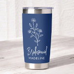 Bridesmaid Wildflower Floral Hand Scripted Name  Insulated Tumbler<br><div class="desc">Celebrate in style with our Name Hand Scripted Bachelorette Bridal Party Thermal Wine Tumbler. Featuring an elegant, personalized script design, this tumbler is perfect for keeping beverages at the ideal temperature during your bridal festivities. Crafted from high-quality, insulated materials, it’s as practical as it is chic. Ideal for bachelorette parties,...</div>