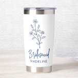 Bridesmaid Wildflower Floral Hand Scripted Name  Insulated Tumbler<br><div class="desc">Celebrate in style with our Name Hand Scripted Bachelorette Bridal Party Thermal Wine Tumbler. Featuring an elegant, personalized script design, this tumbler is perfect for keeping beverages at the ideal temperature during your bridal festivities. Crafted from high-quality, insulated materials, it’s as practical as it is chic. Ideal for bachelorette parties,...</div>