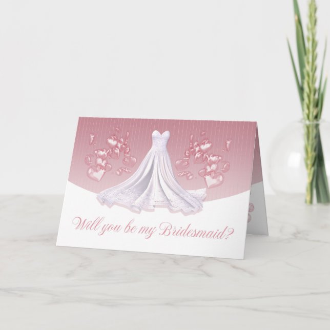Bridesmaid - Will You Be My Bridesmaid Greeting Ca Invitation (Front)