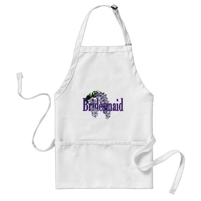 Bridesmaid/ Wisteria Wedding Adult Apron (Front)