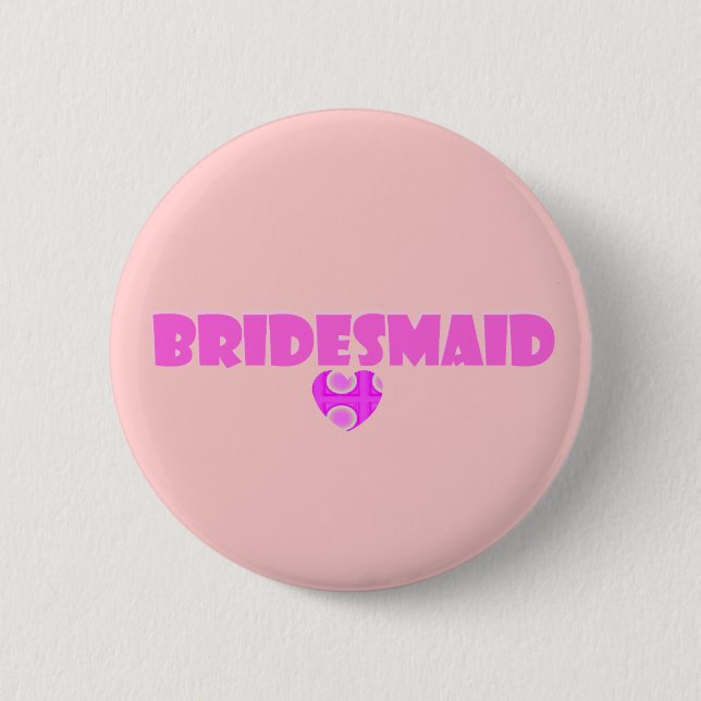 bridesmaid with heart button (Front)
