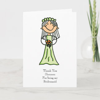 Bridesmaid You Thank Card